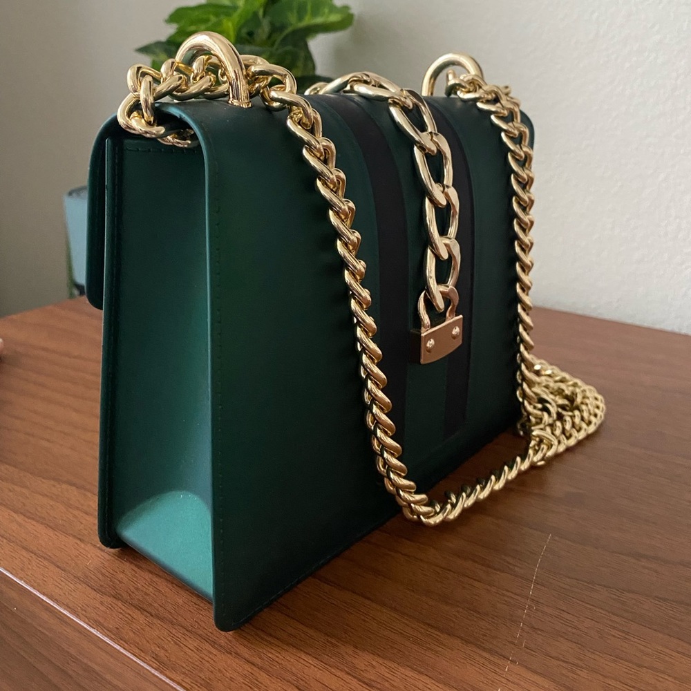 Gold & Green Purse